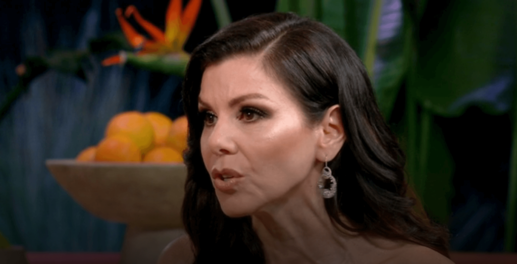 Heather Dubrow talking to Shannon Beador RHOC reunion